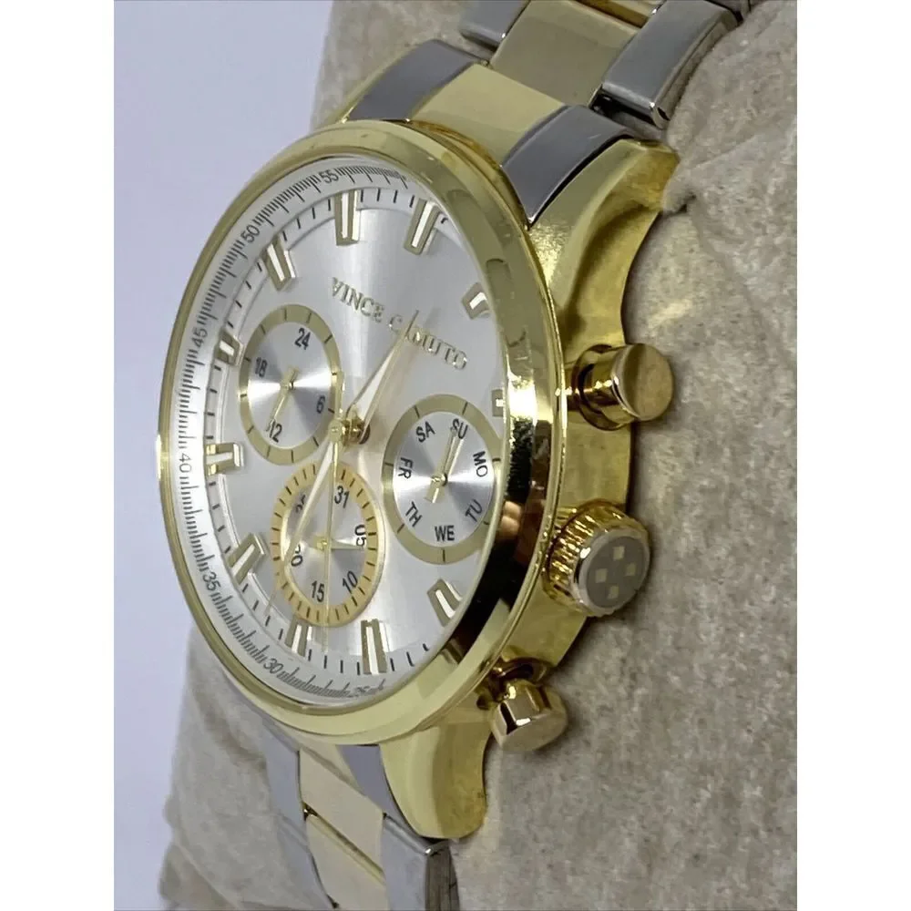 Vince Camuto VC1116TT Unisex Two - Tone Stainless Steel Analog Dial Watch JK34
